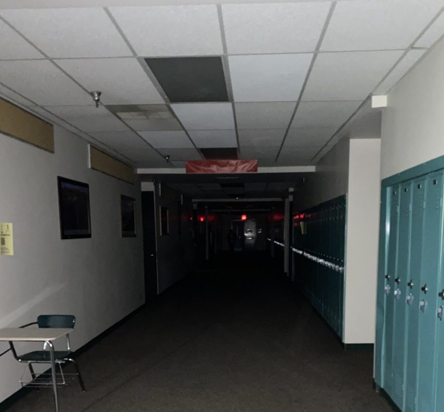 Power Outage in the Sophomore Hallway at the Lakeland Highschool on Tuesday, January 13th.  