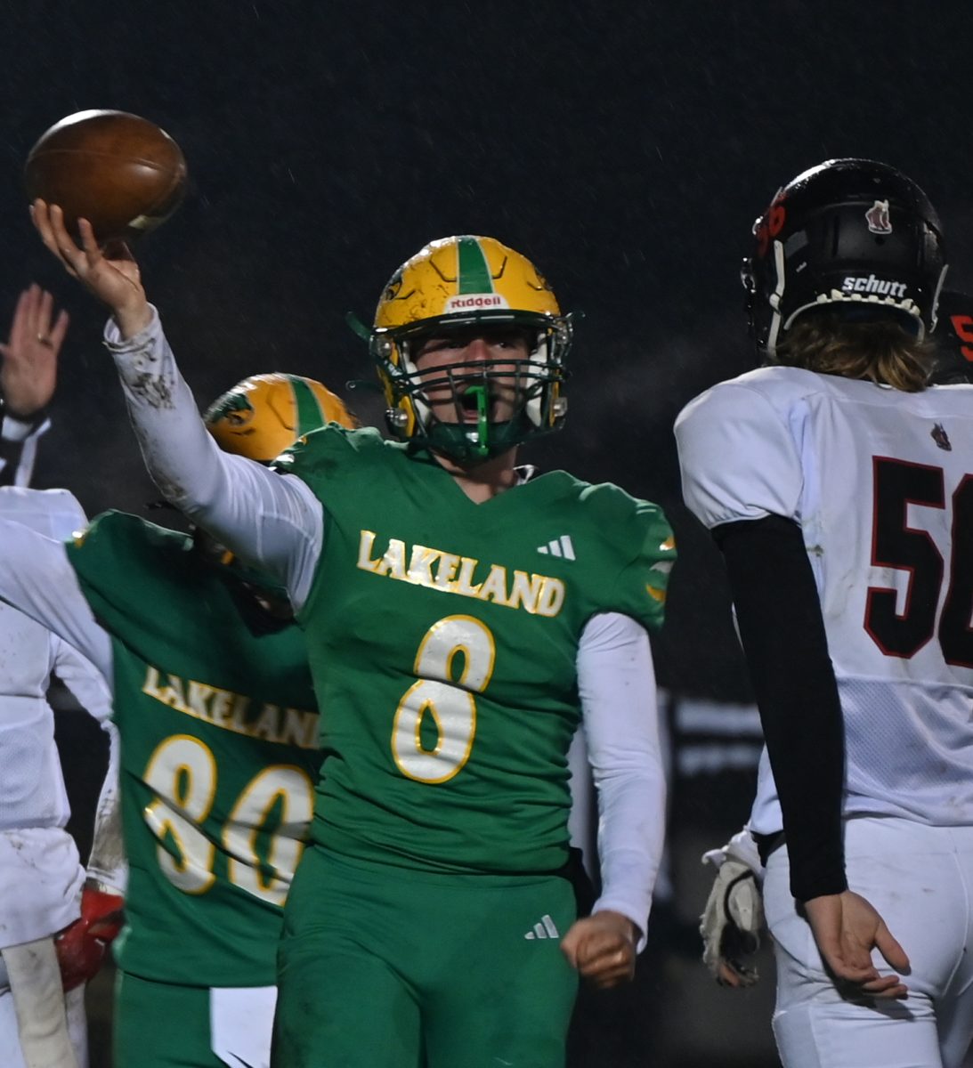 Clive Hobbs celebrates his fumble recovery.