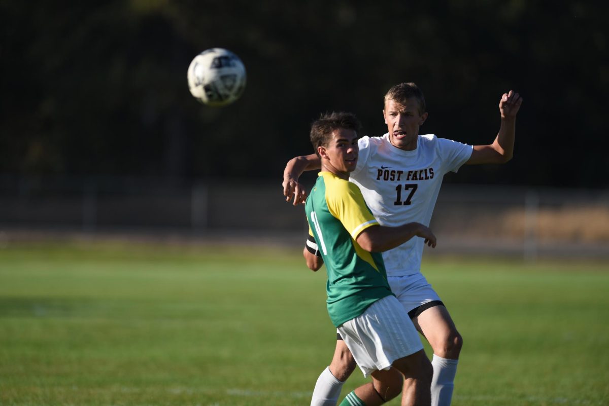 Ethan Hunt blocks the ball from Post Falls. 
