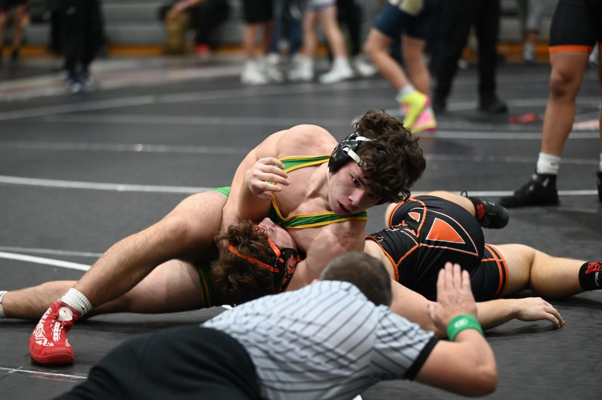 Gage McWatters waits for the pin. 