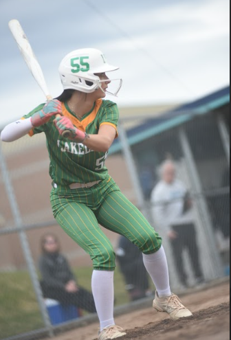 Katie Dewey up to bat 