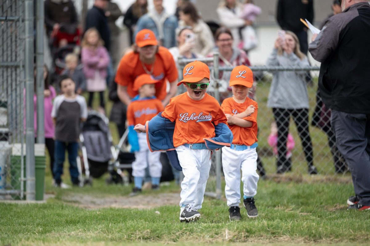 Lakeland Little Leaguer running out at the Lakeland Little League's Opening Day 2026