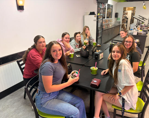 Reapers enjoying frozen yogurt 
